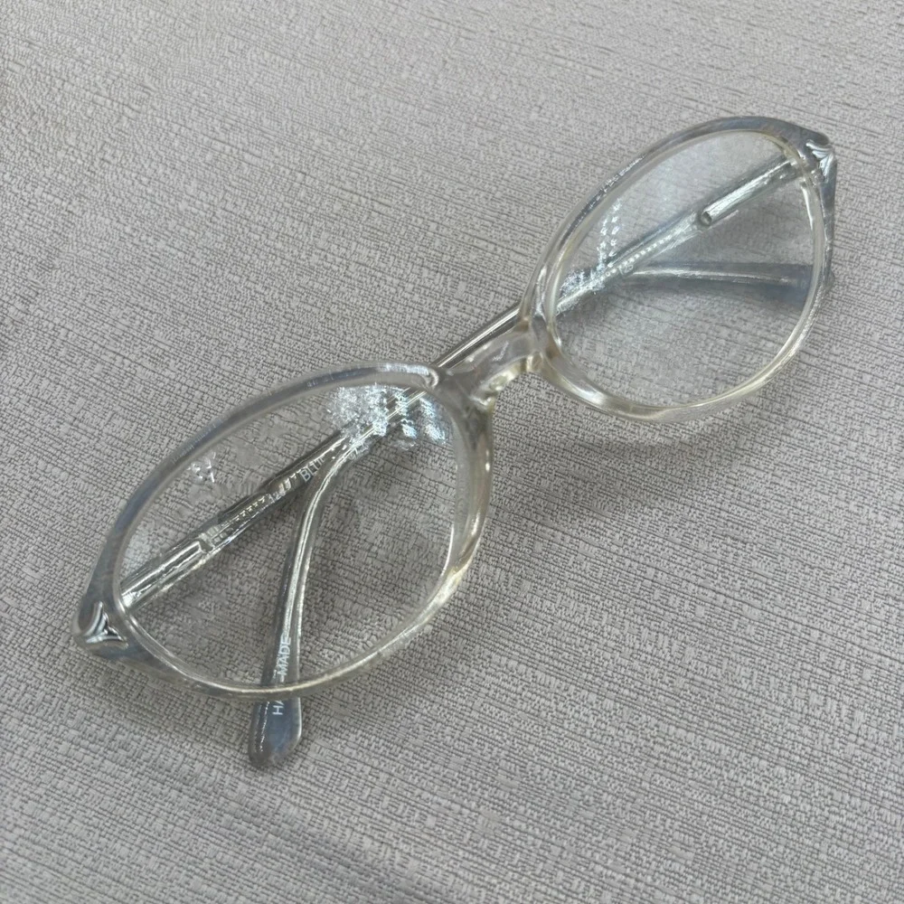 VTG Y2K Blue Ribbon for Marchon Misty Blue Oval Cat Eye Eyeglass Frames BR 18